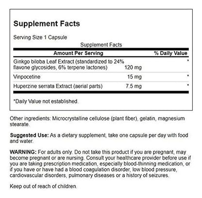 Swanson- Memoria Complex Potencia Mental 60capsulas