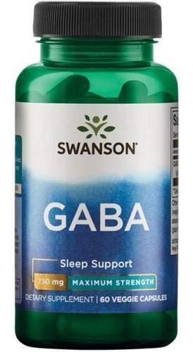 Swanson- Gaba Maximum Strength 750mg (relajación) 60 Capsulas 