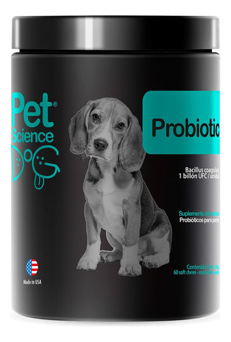 Petscience - Probiotic Dog,240gr 60 Suplementos Masticables