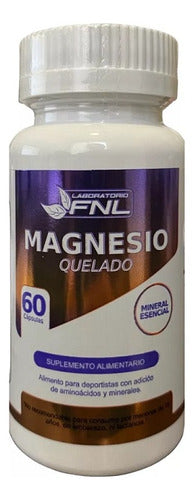 Magnesio Quelado (aminoquelado) Mayor Absorción 60 Caps