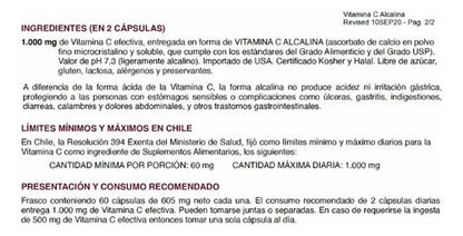 Vital&young- Vitamina C Alcalina 1.000mg 30 Cápsulas