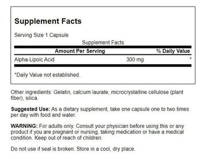 Swanson- Acido Alfa Lipoico 600 Mg 60 Capsulas