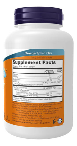 Now - Ultra Omega 3 Con Vitamina D3 1000ui 90 Cápsulas