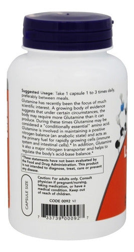 Now - L-glutamina 500 Mg 120 Caps (Recuperación Muscular)