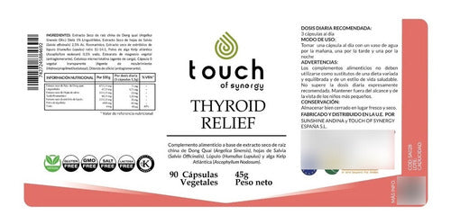 Touch Of Synergy-tiroide Relief (kelp, Salvia, Lúpulo) 90cap