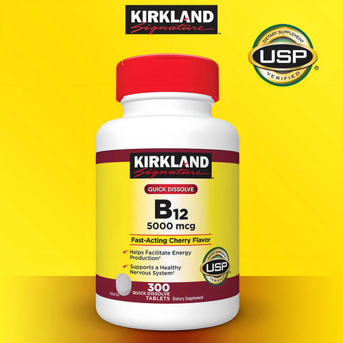 Kirkland - B12 5000 Mcg 300 Cápsulas  (disolución Rápida)