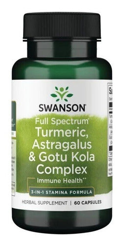 Swanson- Complejo Cúrcuma, Astrágalo Y Gotu Kola 60 Capsulas