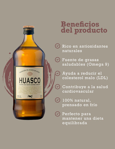 Huasco - Aceite De Oliva Extra Virgen 1000 Ml