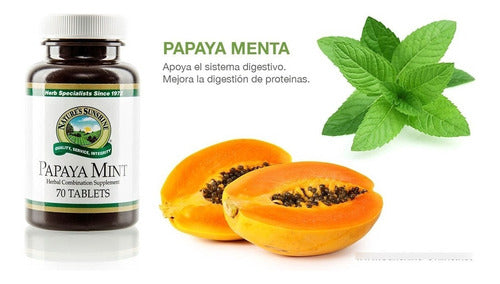 Nature´s Sunshine - Papaya Mint. 70 Tabletas
