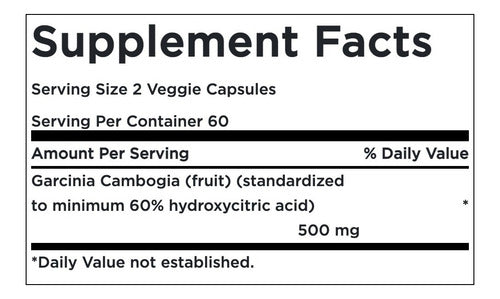 Garcinia Cambogia Pura Termogenico Bajas De Peso Sabor Sin Sabor