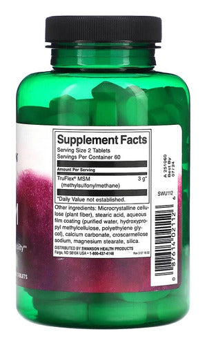 Swanson- Cartílago, Colágeno, Tendones , Msm 1500mg 120capsulas