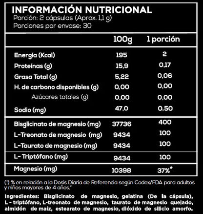 Strive  Nutrition- Magnesio + L-Triptófano 60 capsulas
