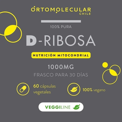 Ortomolecular- D-ribosa (fatiga Crónica, + Energía)  60 Capsulas