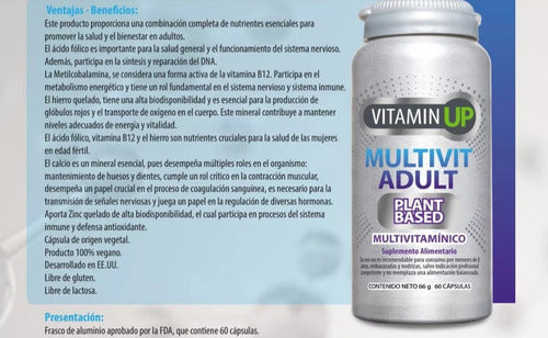 Suplemento En Cápsulas Newscience  Suplementos Multivit Adult Ácido Fólico Sabor Ninguno En Frasco De 66g 60 Un
