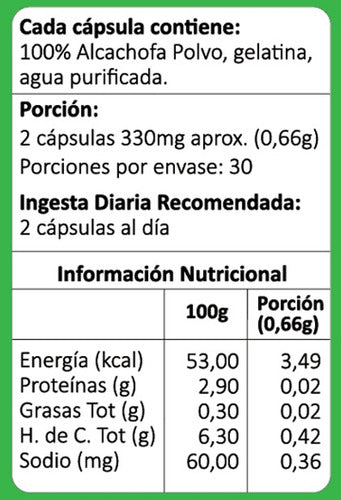 Avanti- Alcachofa 60 Cápsulas