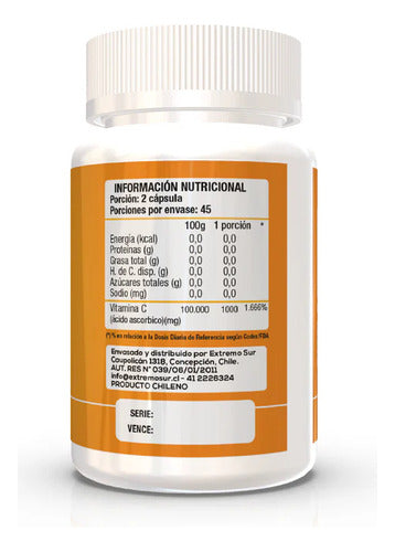 Extremo Sur- Vitamina C 500 Miligramos 90 Cápsulas