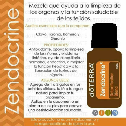 Aceite Esencial Doterra Zandocrine Mezcla Desintoxicante 15m