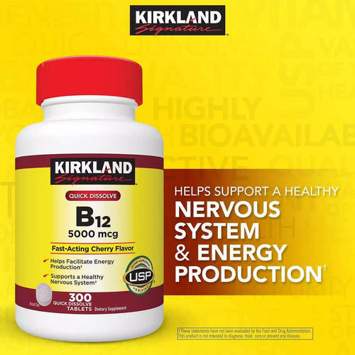 Kirkland - B12 5000 Mcg 300 Cápsulas  (disolución Rápida)