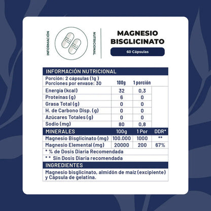 Karun Life- Magnesio Bisglicinato 60 Capsulas
