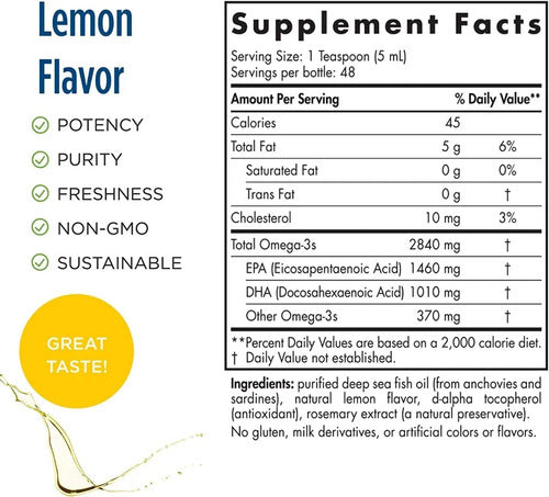 Nordic Naturals- Ultimate Omega 3  237Ml Limón