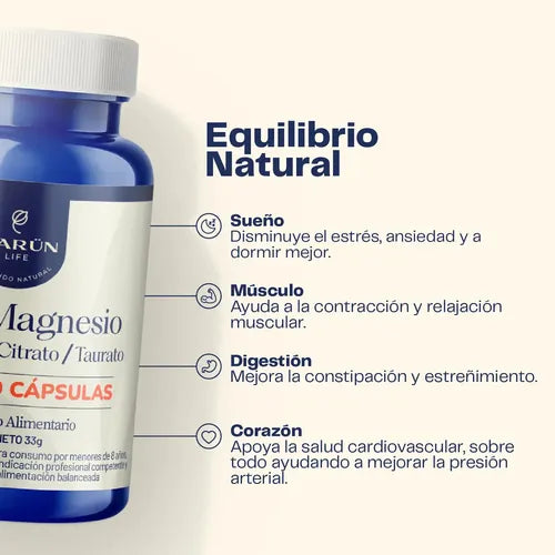 Karun Life Triple- Magnesio Bisglicinato Citrato Taurato 60capsulas