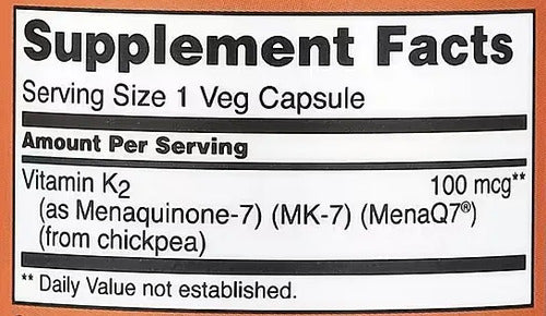 Now Foods - Mk-7 Vitamina K-2, 100 Mcg, 120 Capsulas Veg N/a