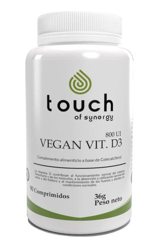 Touch Of Synergy- Vitamina D3 Vegana 800iu 90tabletas