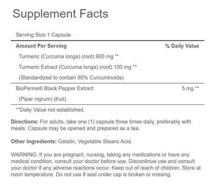 Puritan´s Pride - Turmeric Curcumina 1000mg Bioperina 60caps