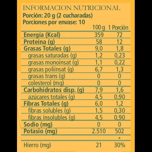 Hemp Protein 200g Polvo 100% Orgánico Proteina Vegetal