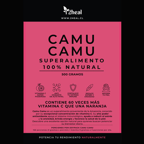2heal- Camu Camu 500gramos