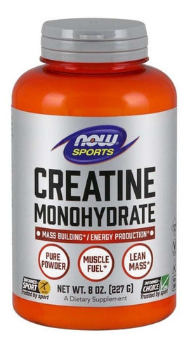 Now Foods Creatina Monohidratada 227g Polvo Puro Sabor Sin Sabor