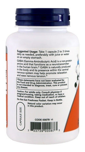Gaba 500mg 100 Cápsulas Vegetarianas