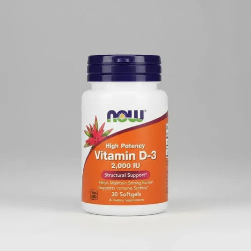 Now - Vitamina D-3, 2000 Ui, 30 Cápsulas N/a