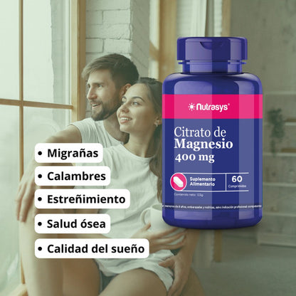Citrato De Magnesio (premium) 400 Mg Sabor Sin Sabor