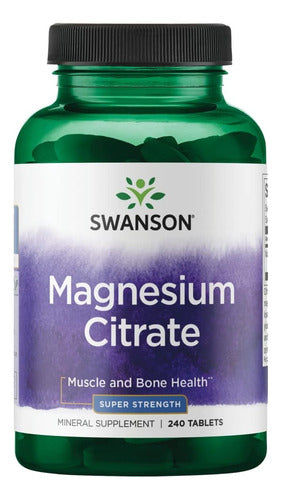 Swanson - Citrato De Magnesio 240 Tabletas (112mg X Tableta)