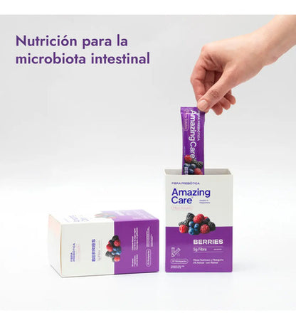 Amazing Care - Fibra Prebiótica Sabor Berries 20 Sticks Berries