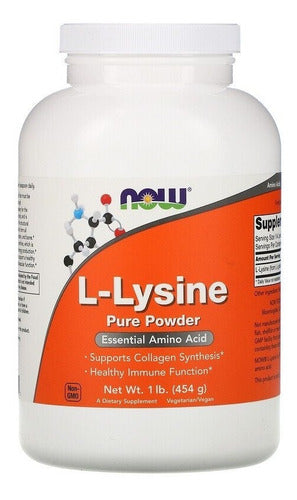 Now Foods - L-lisina Lysine Aminoacido Esencial 454 G