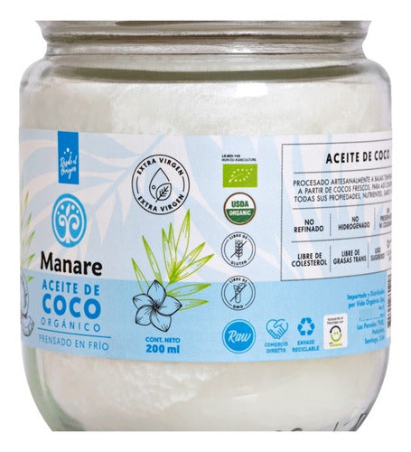 Manare- Aceite De Coco Orgánico 200ml