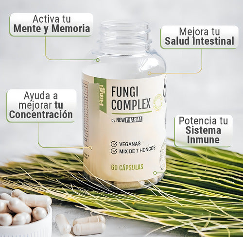 Fungi Complex Mix De 7 Hongos. 60 Cap. Veganas. Newpharma