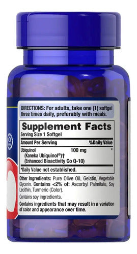 Puritan's Pride - Ubiquinol 100mg 60 Cápsulas Blandas N/a