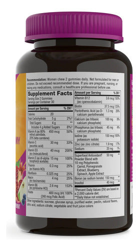 Natures Way - Multivitamínico Para Mujeres Gomitas 60 Caps Bayas Mixtas