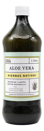 Apicola Del Alba- Aloe Vera Gel  Hierbas Nativas 1 Litro 