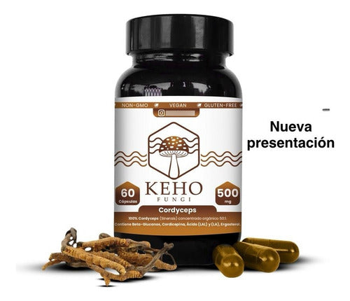 Keho Fungi- Cordyceps Concentrado 990 Miligramos 30 Cápsulas