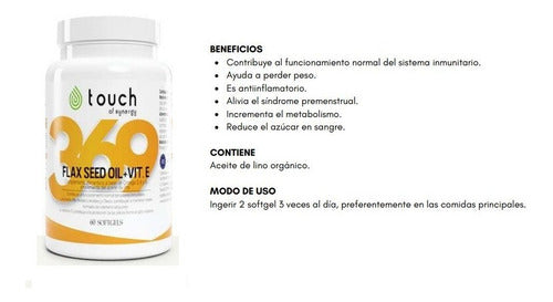 Touch Of Sinergy - Aceite De Lino 60 Cápsulas