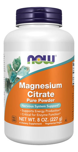 Now - Citrato De Magnesio Puro En Polvo 227 Grs