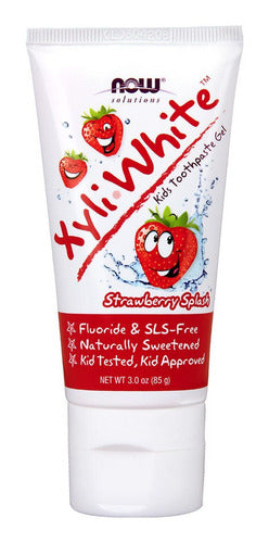 Now Pasta Dental Para Niños + Sin Flúor Xyli White