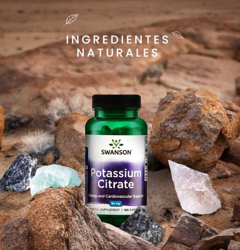 Citrato De Potasio Swanson 99 Mg X 120 Capsulas Vegetales