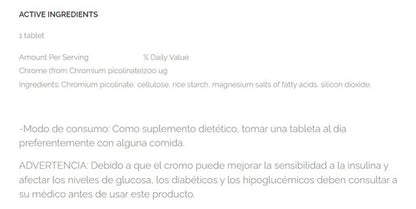 Real Pharma- Chrome 180 Tabletas