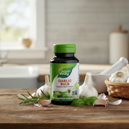 Natures Way - Garlic Bulbo De Ajo 580mg 100 Capsulas Veg N/a