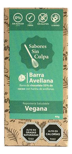 Sabores Sin Culpa Barra De Chocolate 40g Sin Gluten/azucar